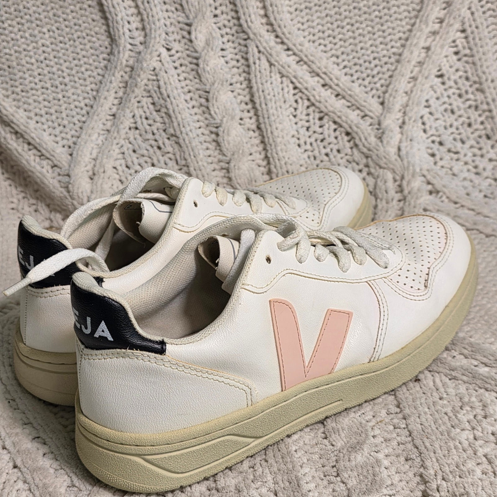 Veja V-10 Cwl Sneakers White Petale Pink Womens Eu 38 7 — image 3 of 8